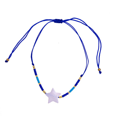 Colourful star bracelet with beads