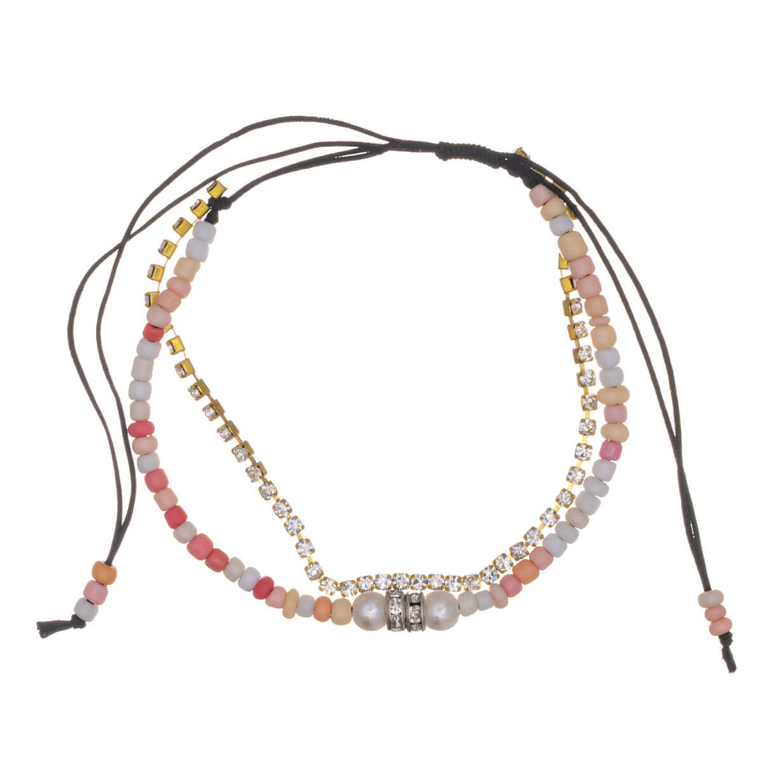 Zweireihiges verstellbares Armband mit Unendlichkeits-Anhänger