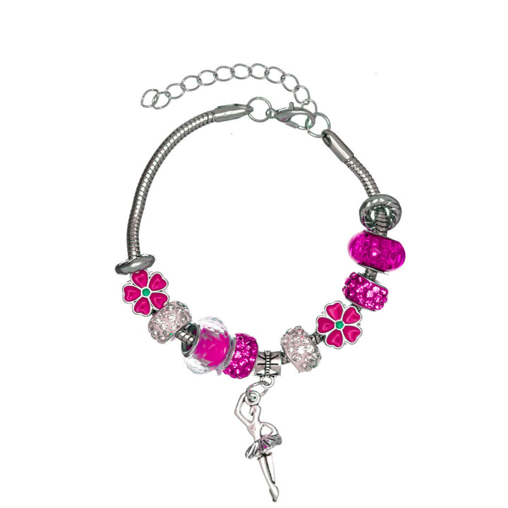 Bracelet with colourful beads and pendant