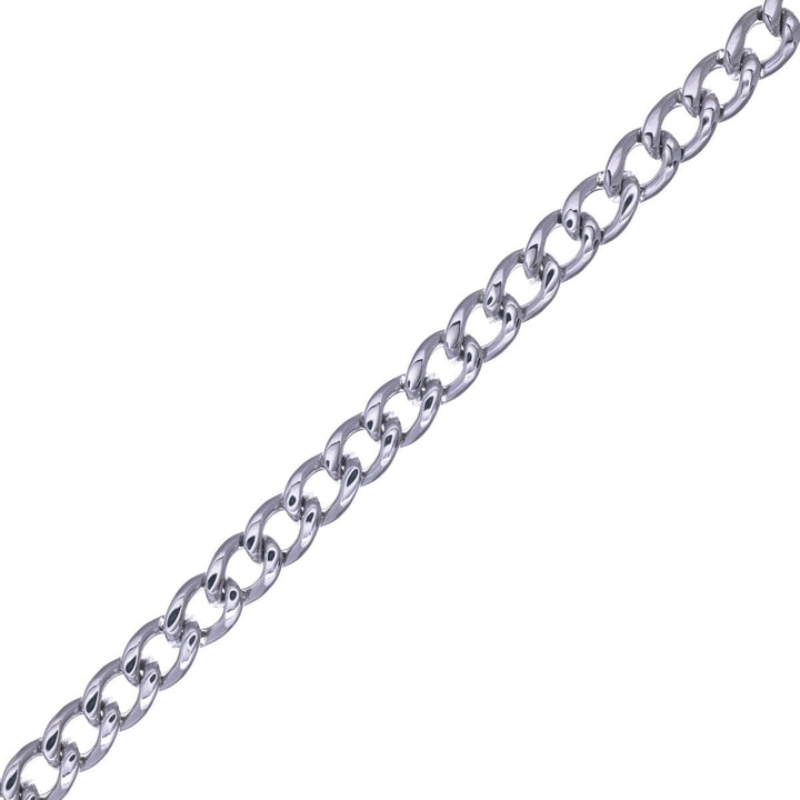 Flat round armour chain bracelet 7mm 21.5cm (Steel 316L)