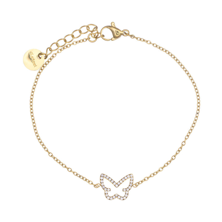 Steel zirconia butterfly bracelet (Steel 316L)