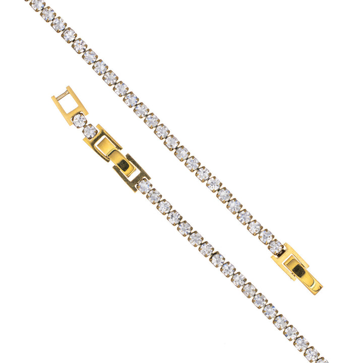 Zirkonia tennis rannekoru 3mm (Teräs 316L)