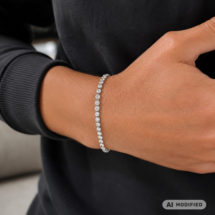 Zirconia tennis bracelet 4mm (Steel 316L)