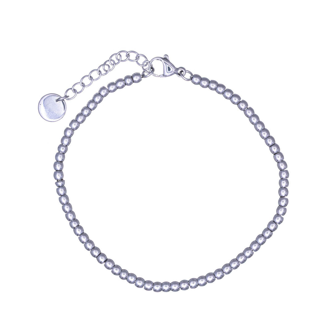 Teräksinen ohut helmi rannekoru 3mm (Teräs 316L)