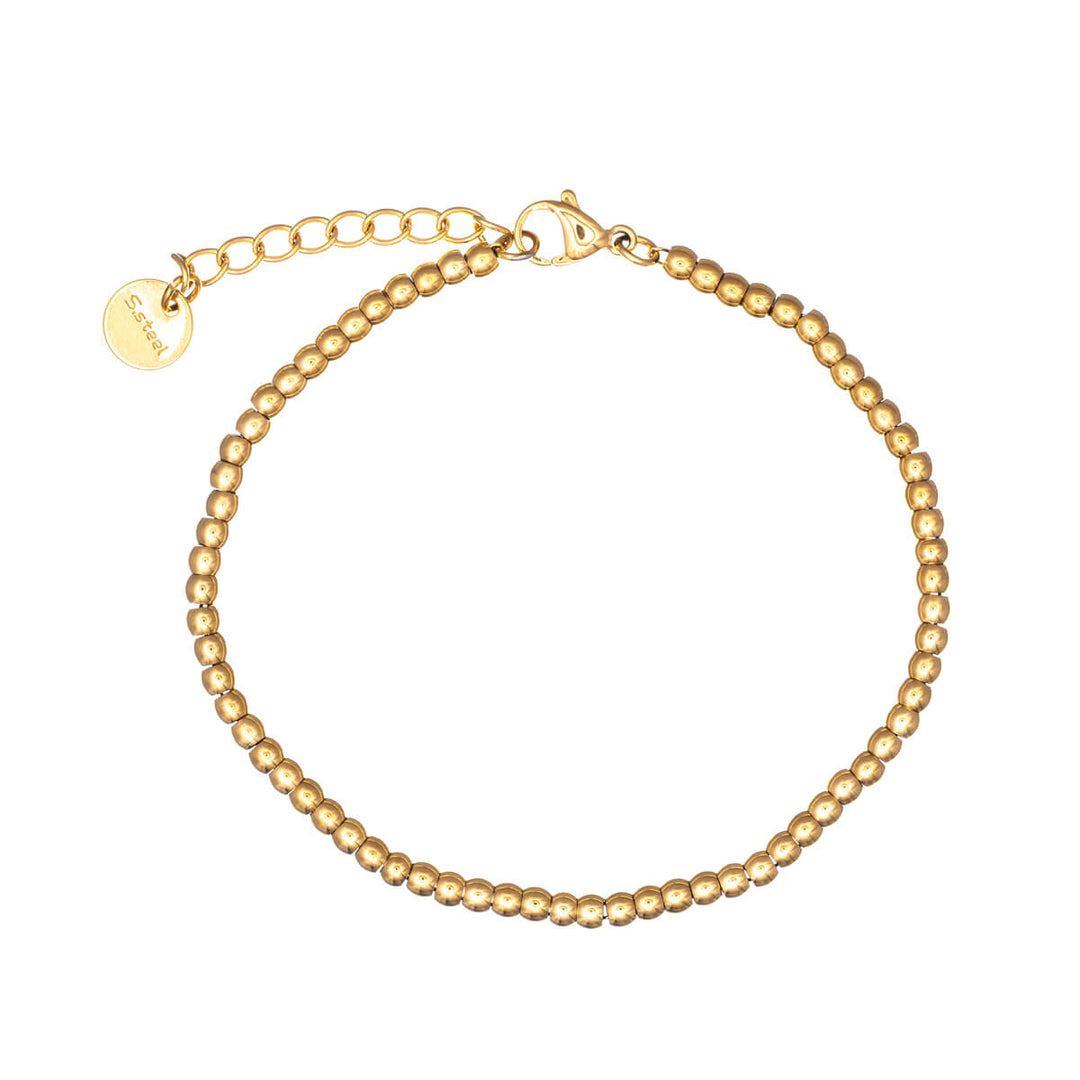 Teräksinen ohut helmi rannekoru 3mm (Teräs 316L)