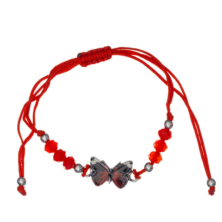 Färgglatt justerbart fjärilsarmband