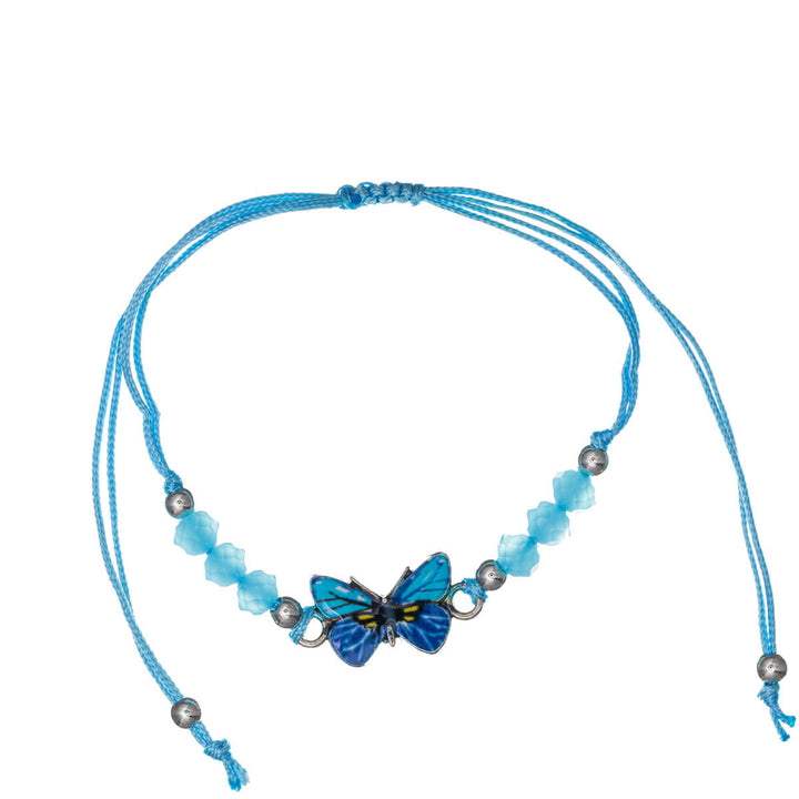 Färgglatt justerbart fjärilsarmband