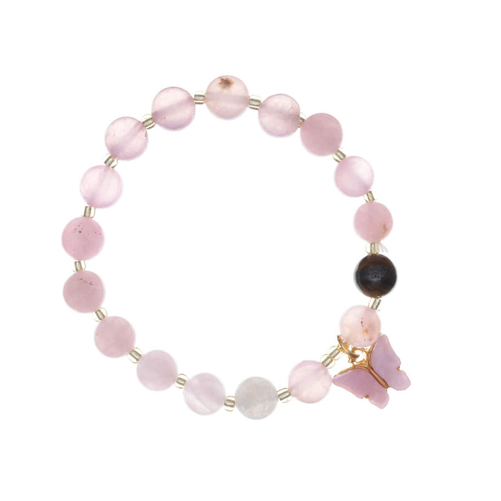 Steinperlenarmband mit Schmetterlingsanhänger