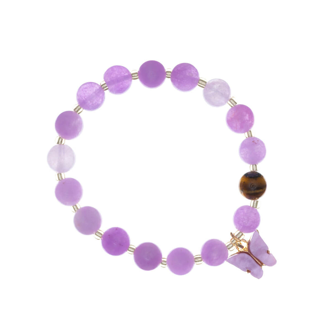 Steinperlenarmband mit Schmetterlingsanhänger