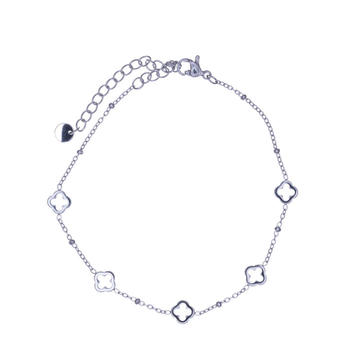 Teräksinen rannekoru kukka kuvioilla (Teräs 316L)