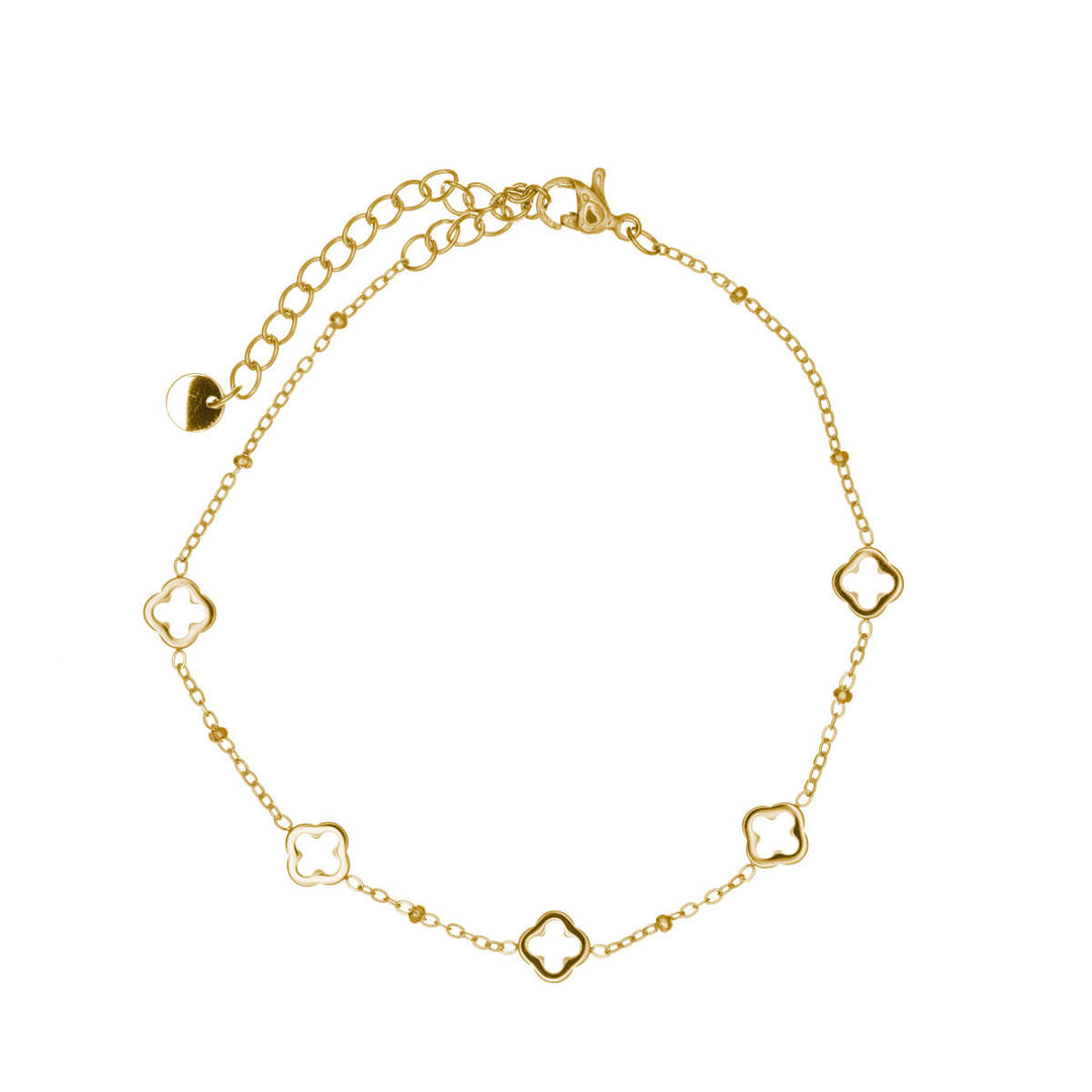 Teräksinen rannekoru kukka kuvioilla (Teräs 316L)