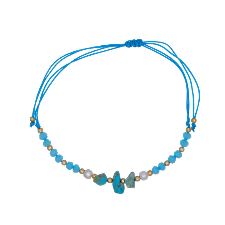 Verstellbares Steinarmband mit Perlen