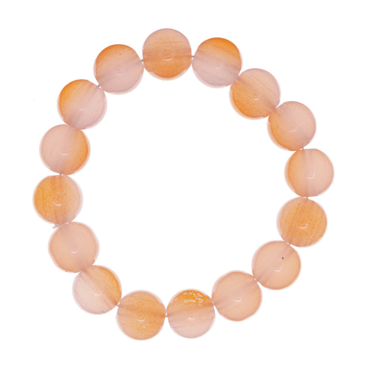 Flexible glass bead bracelet 12mm