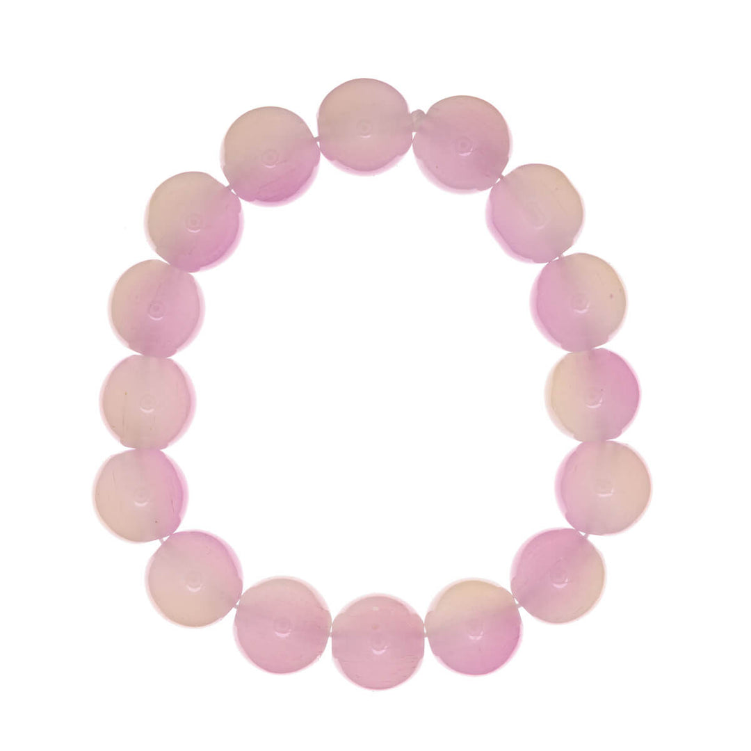 Flexible glass bead bracelet 12mm