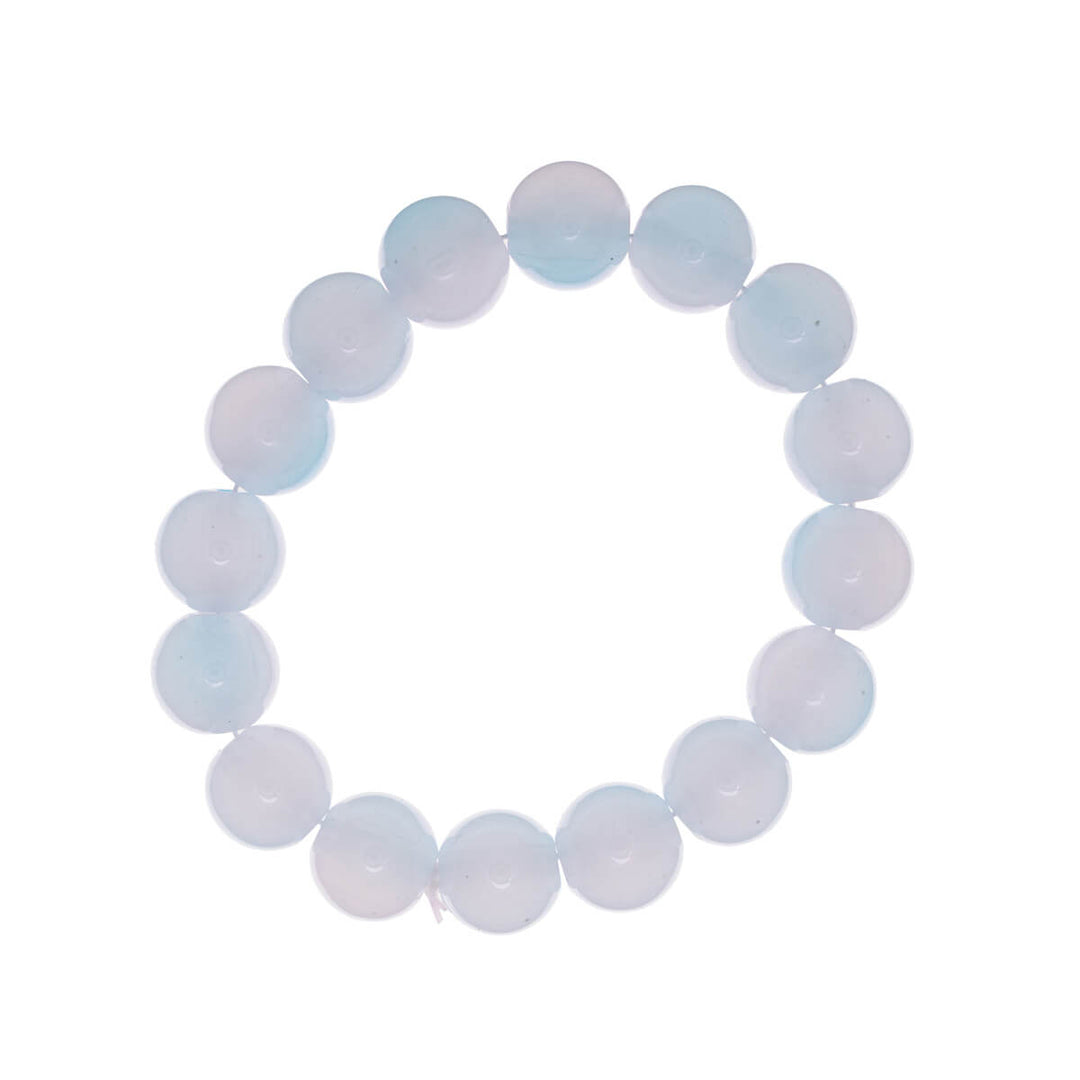 Flexible glass bead bracelet 12mm