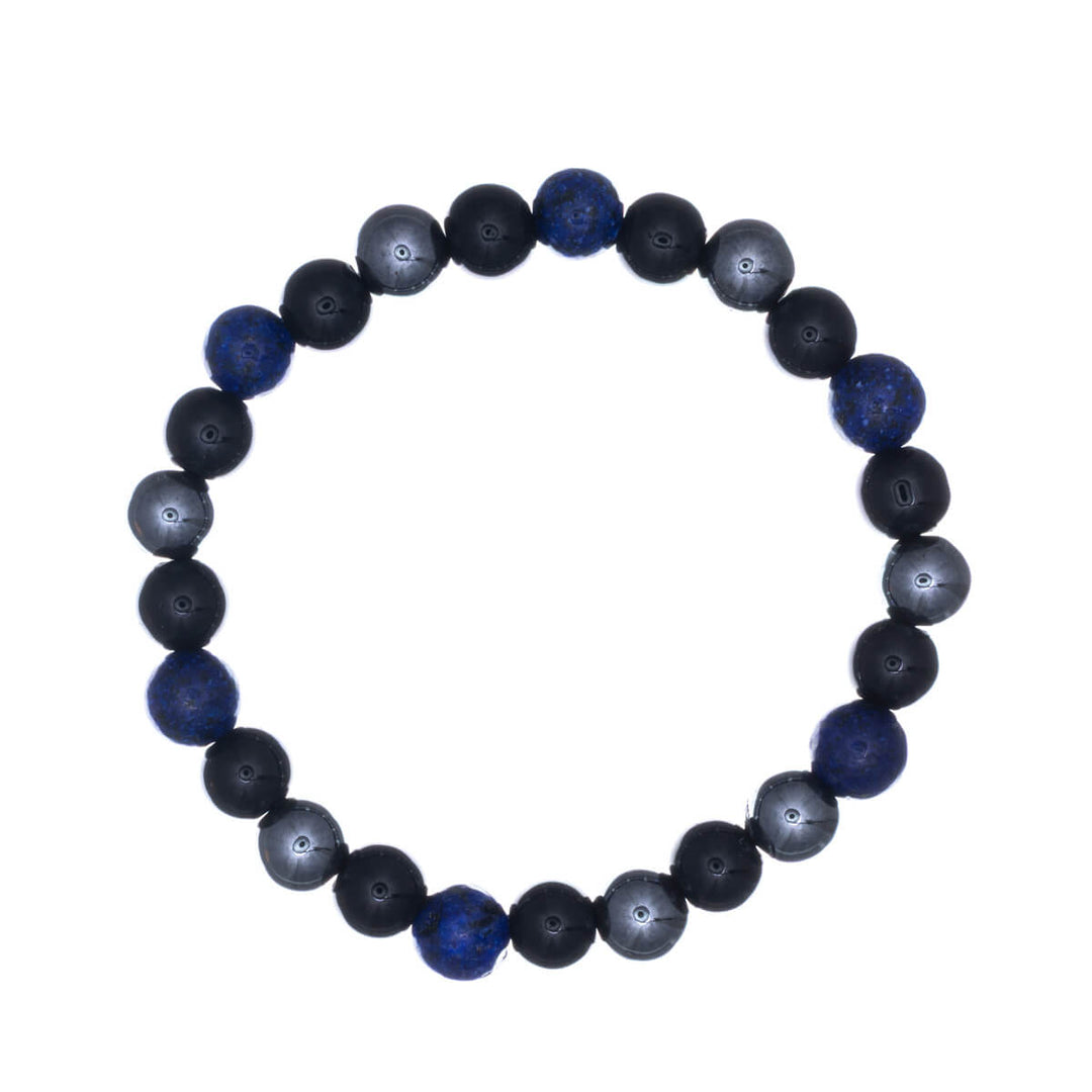 Hämatit-Steinperlenarmband, elastisch