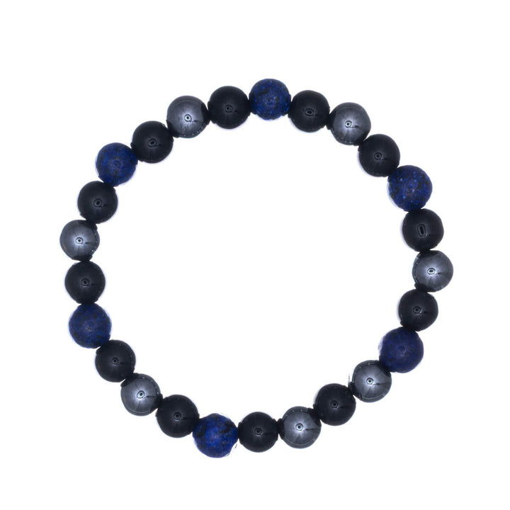 Hämatit-Steinperlenarmband, elastisch