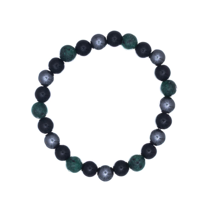 Hämatit-Steinperlenarmband, elastisch