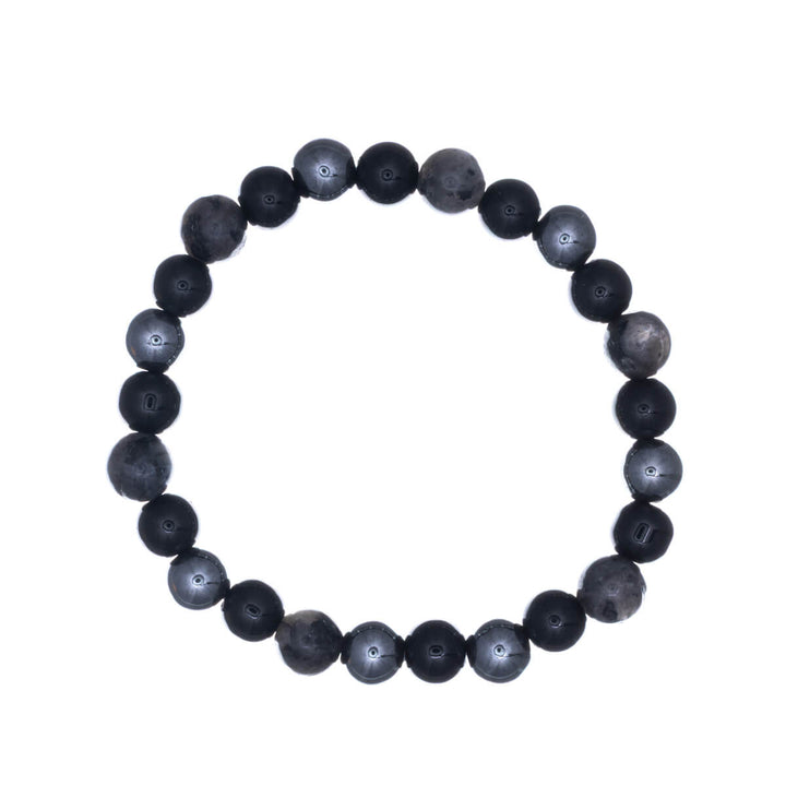 Hämatit-Steinperlenarmband, elastisch