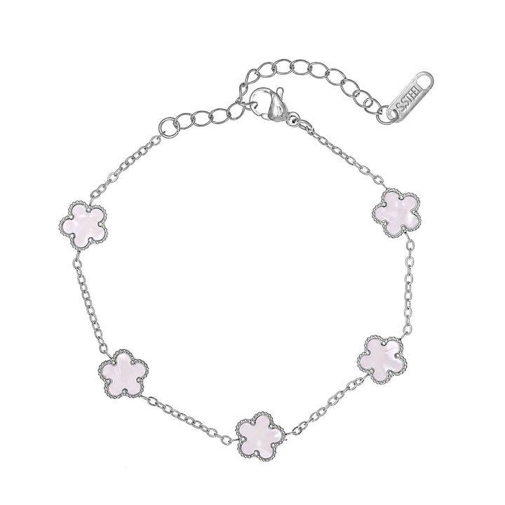 Steel four-leaf clover bracelet (316L steel)