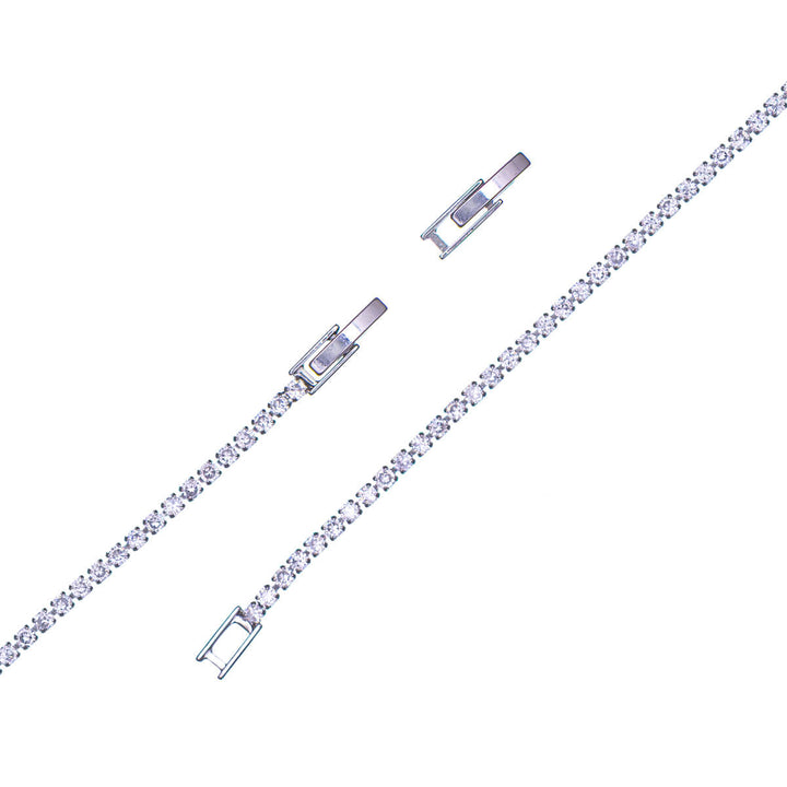 Delicate round zirconia tennis bracelet