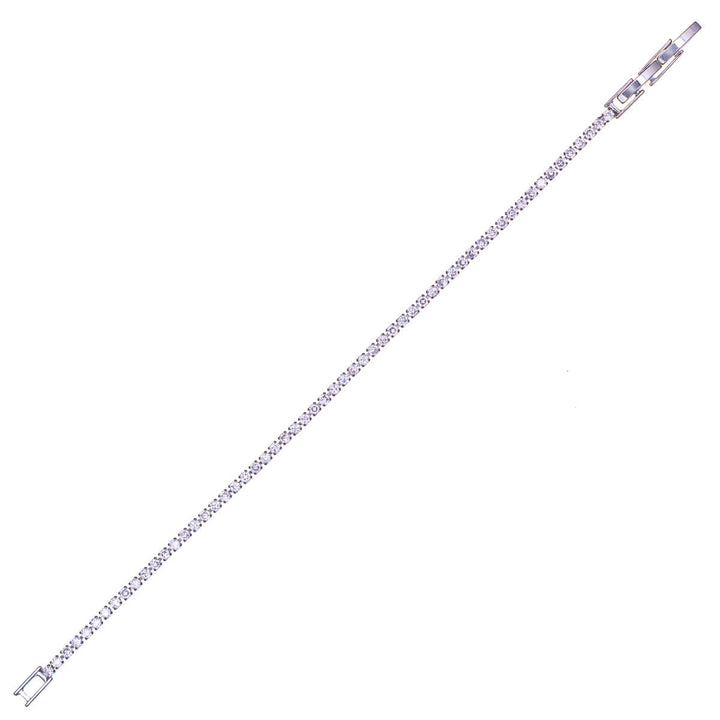 Delicate round zirconia tennis bracelet