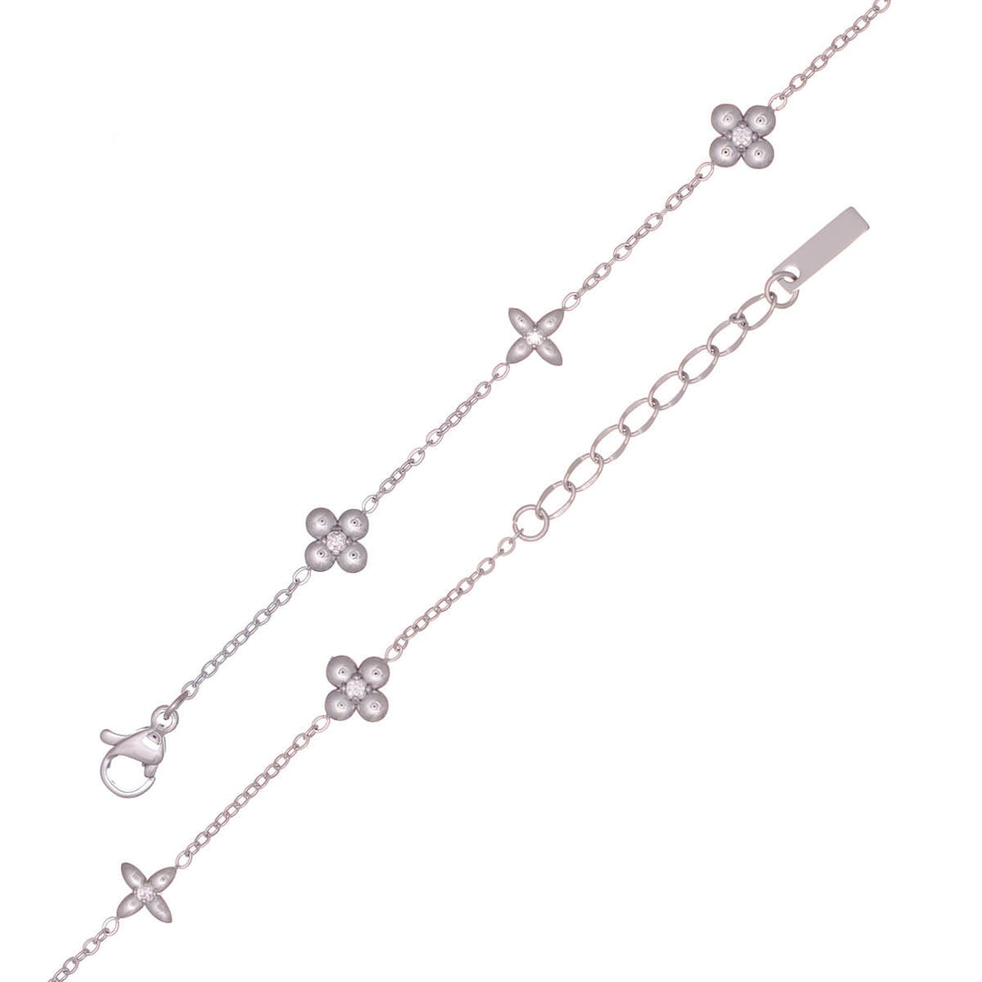 Delicate bracelet with zirconia stones (316L steel)