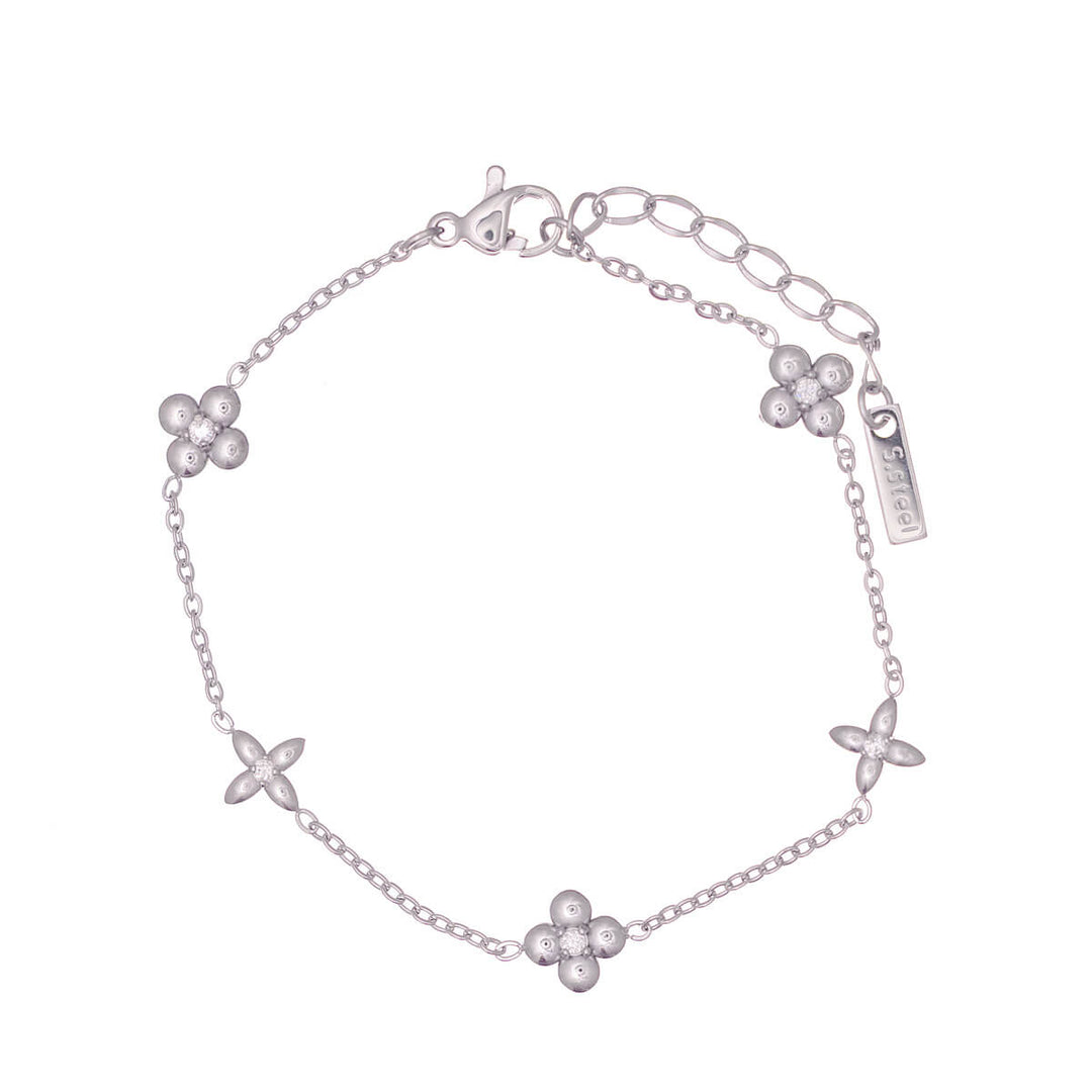Delicate bracelet with zirconia stones (316L steel)
