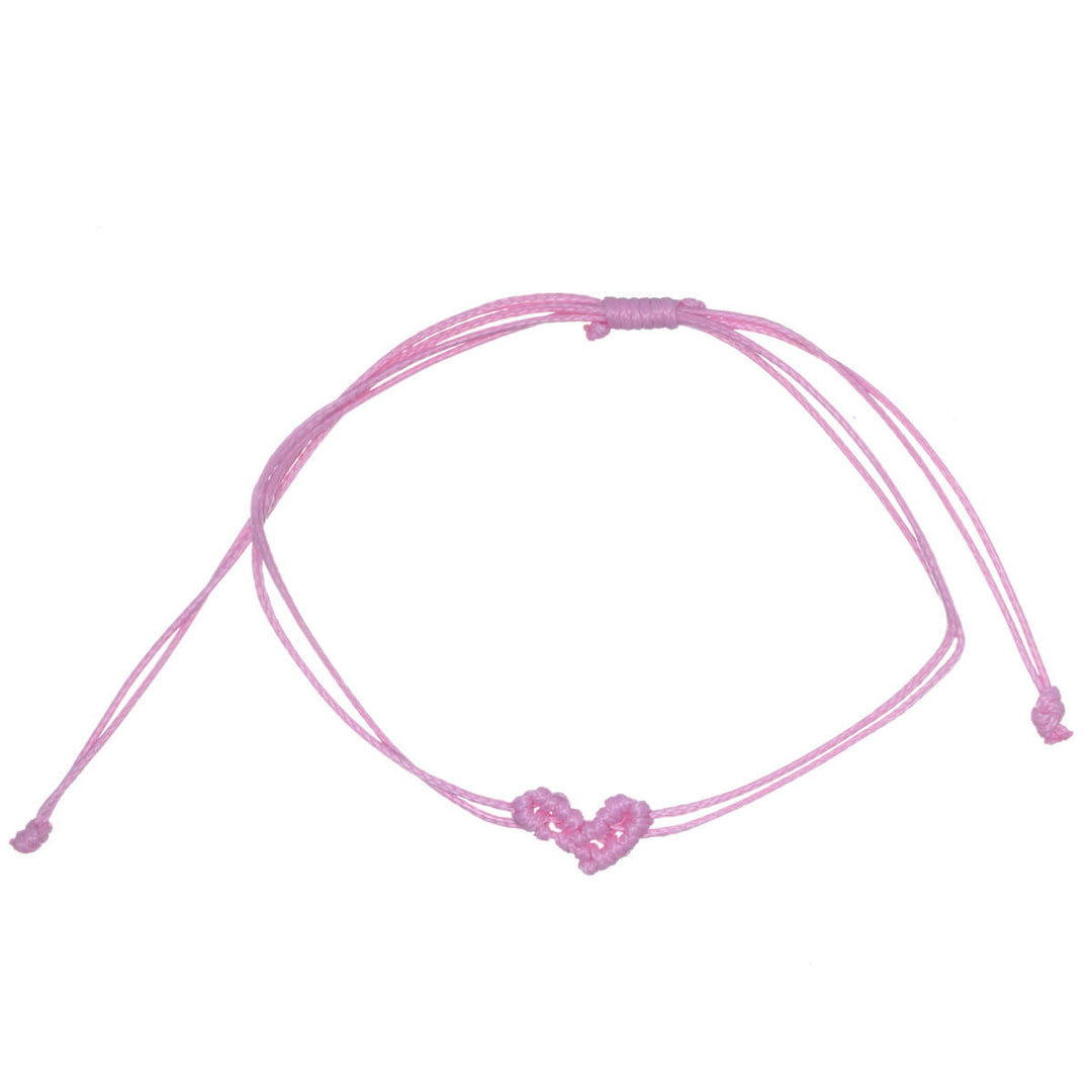 Adjustable heart-shaped bracelet