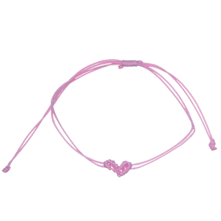 Adjustable heart-shaped bracelet