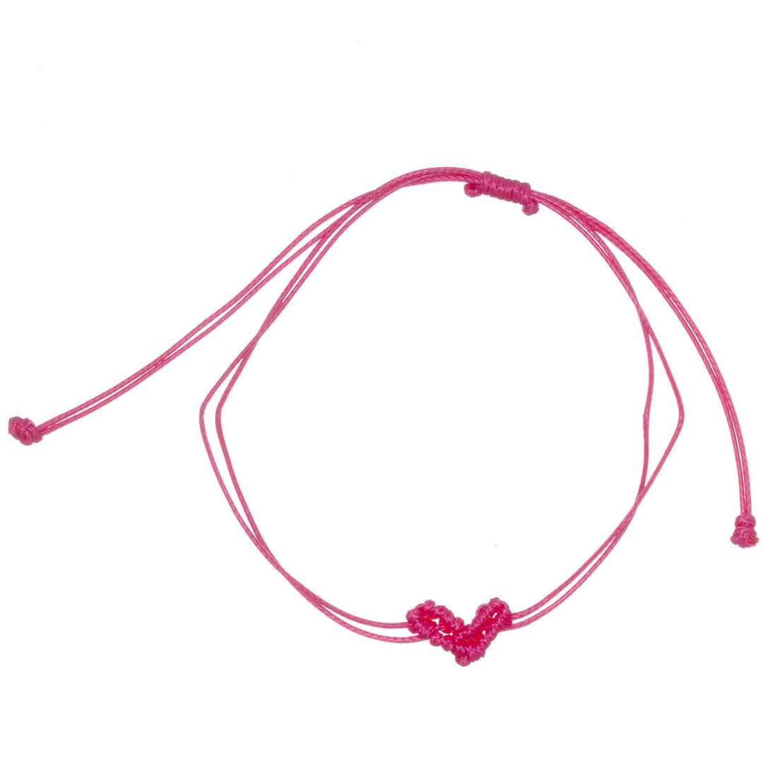 Adjustable heart-shaped bracelet