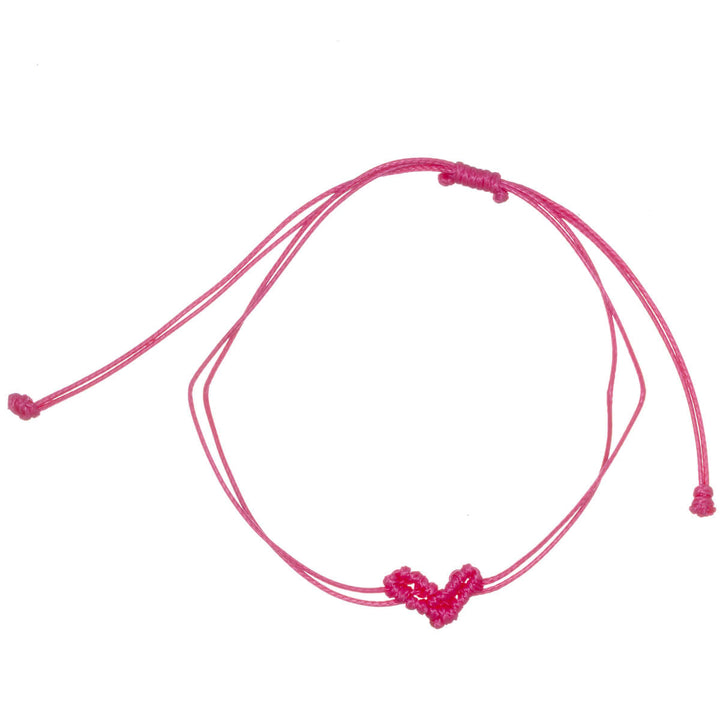 Adjustable heart-shaped bracelet