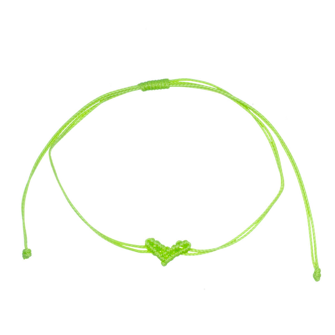 Adjustable heart-shaped bracelet