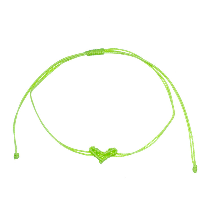 Adjustable heart-shaped bracelet