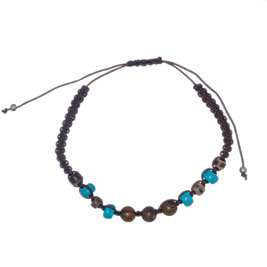 Braided bead bracelet, adjustable size