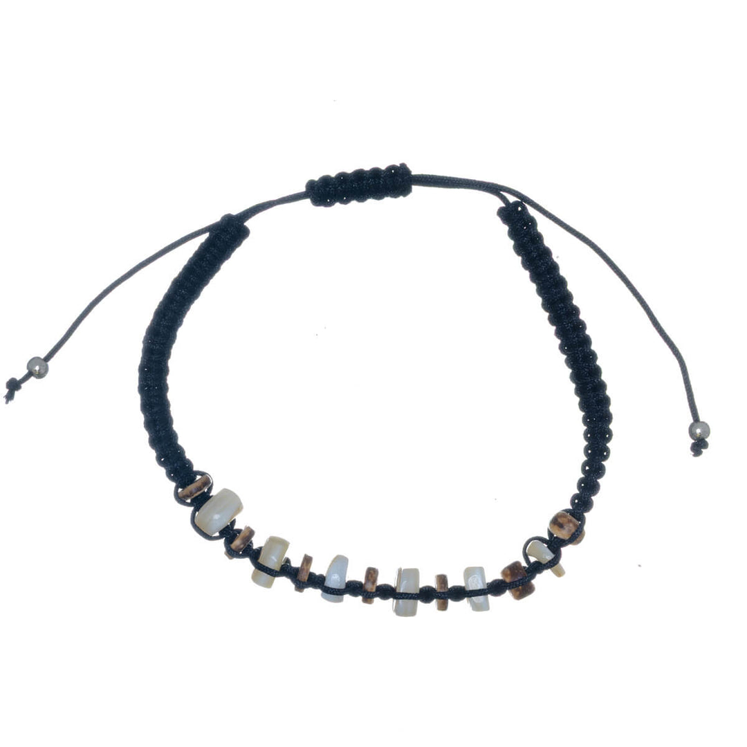 Braided bead bracelet, adjustable size