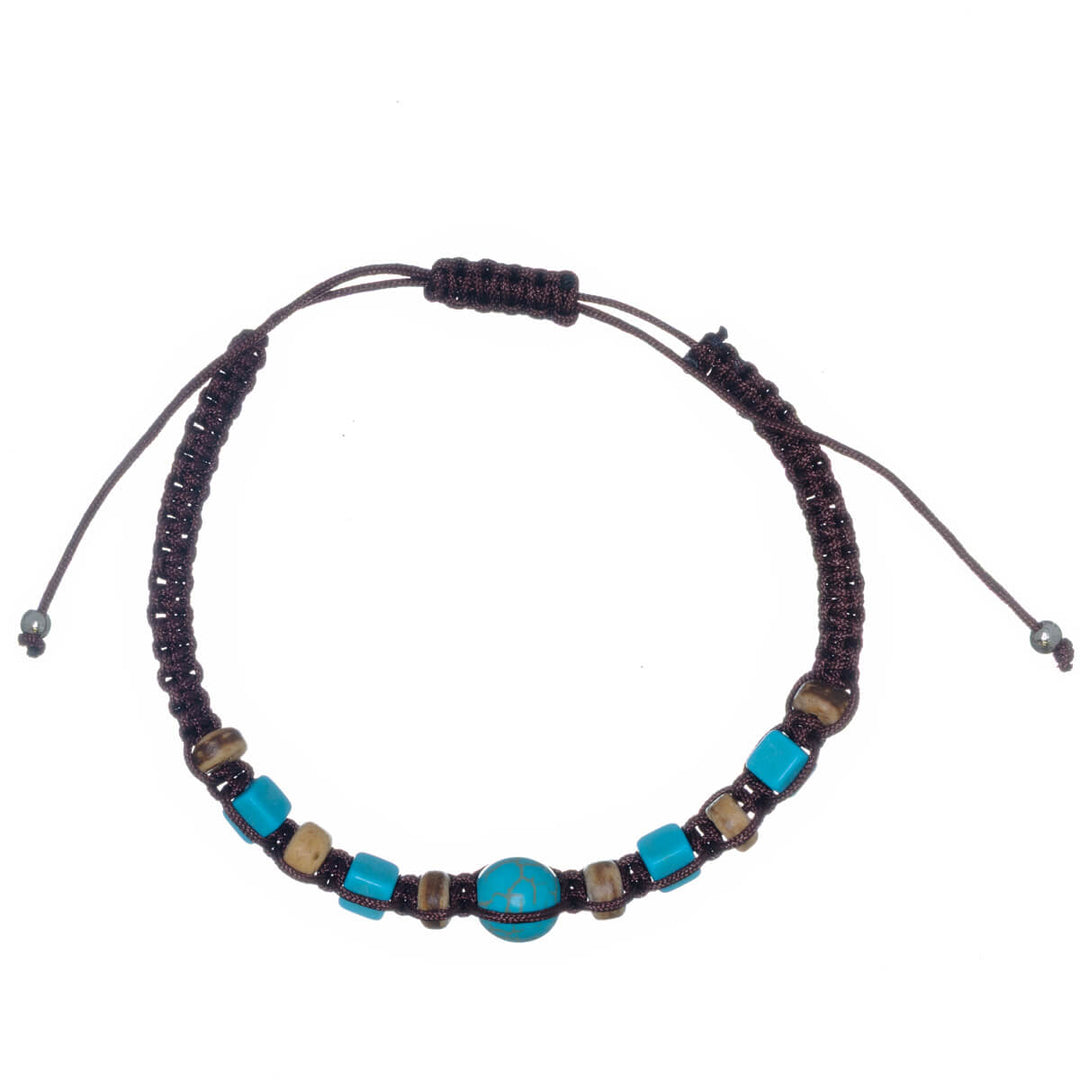 Geflochtenes Perlenarmband, größenverstellbar