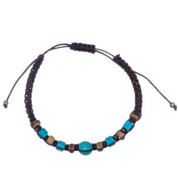Geflochtenes Perlenarmband, größenverstellbar