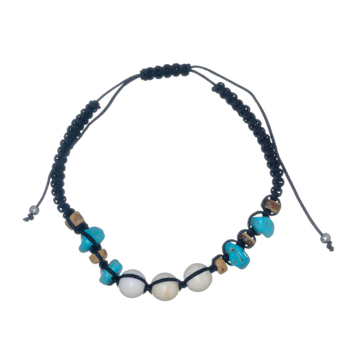 Geflochtenes Perlenarmband, größenverstellbar