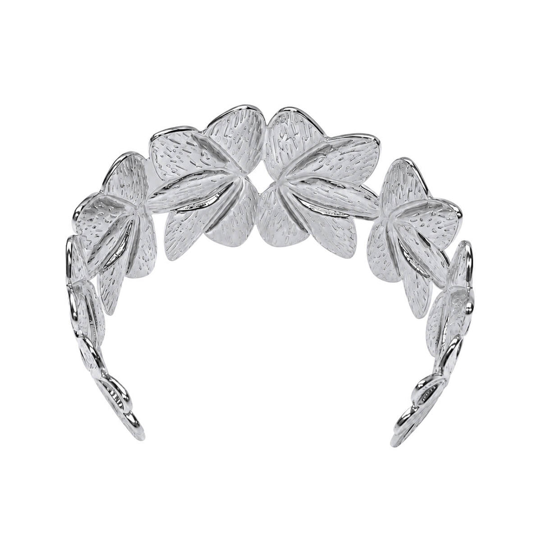 Leveä kukka rannekoru cuff (Teräs 316L)