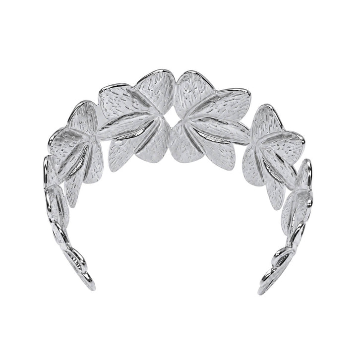Leveä kukka rannekoru cuff (Teräs 316L)