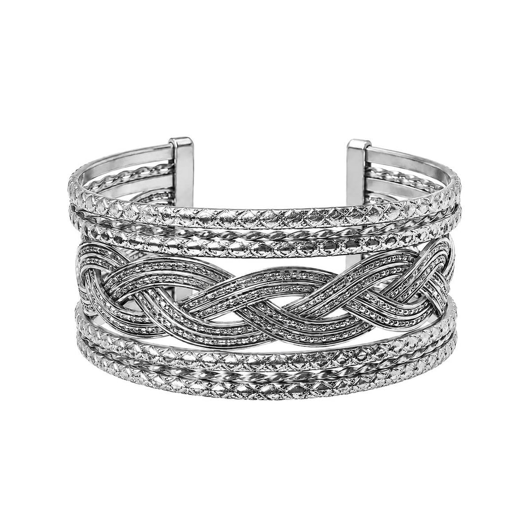 Breites, gemustertes Armband (Edelstahl 316L)