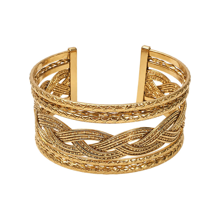 Breites, gemustertes Armband (Edelstahl 316L)