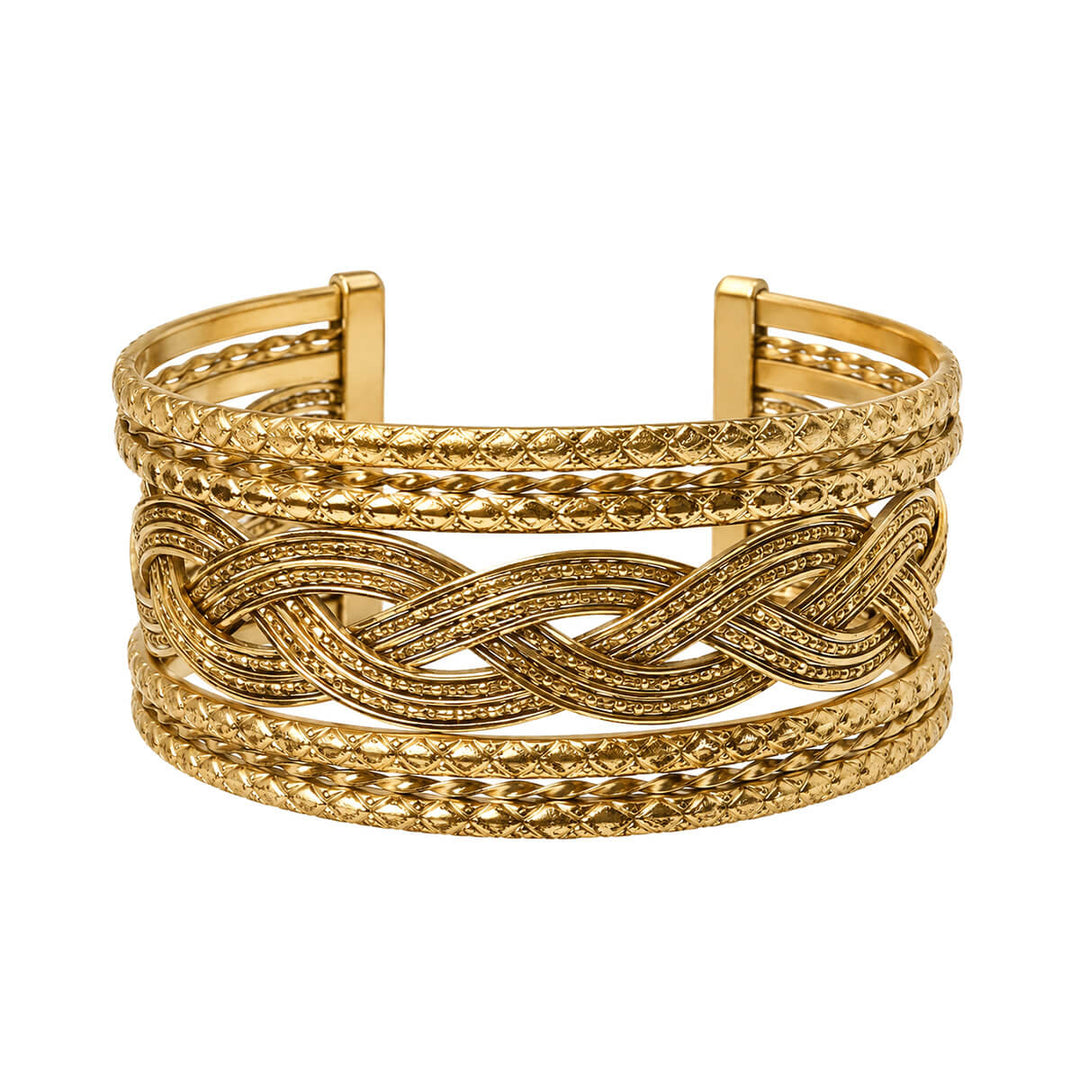 Breites, gemustertes Armband (Edelstahl 316L)