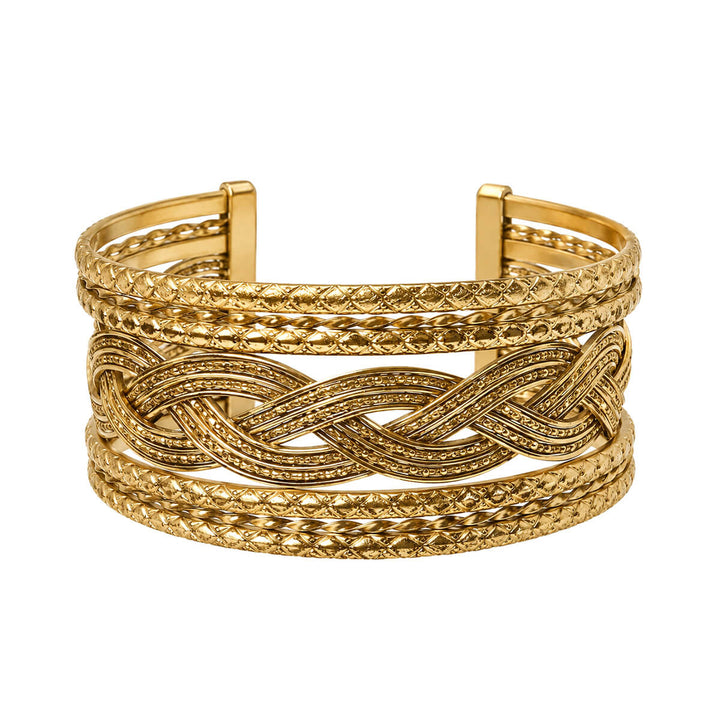 Breites, gemustertes Armband (Edelstahl 316L)