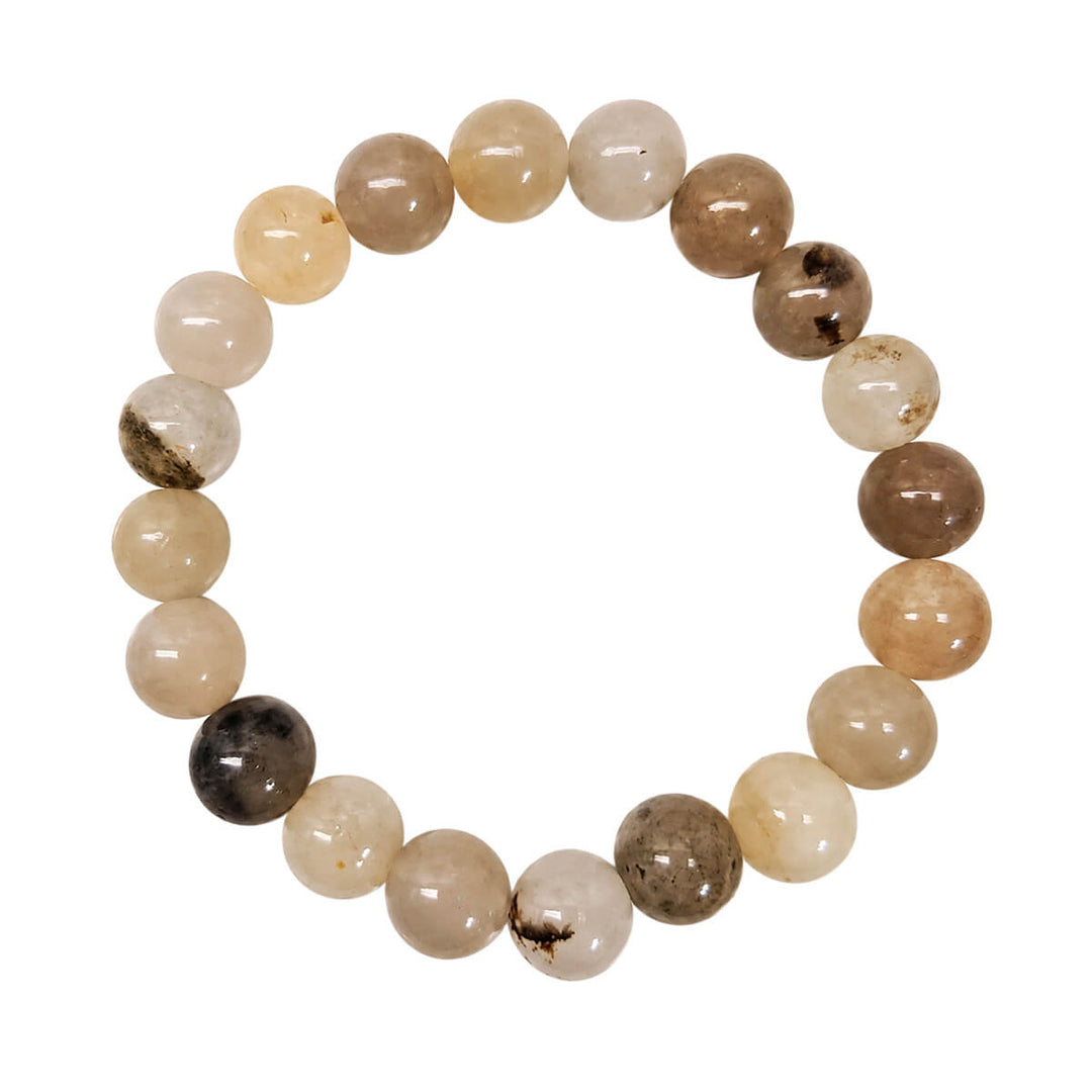 Elastisches Armband mit Steinperlen, 10 mm