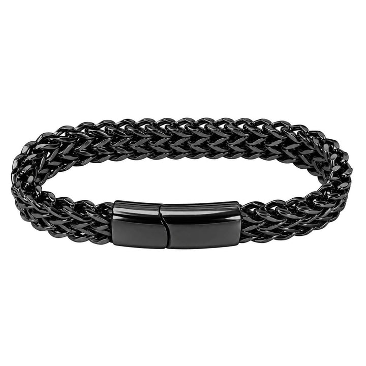 Breites Armband mit Foxtail-Kette, 1 cm (Edelstahl 316L)