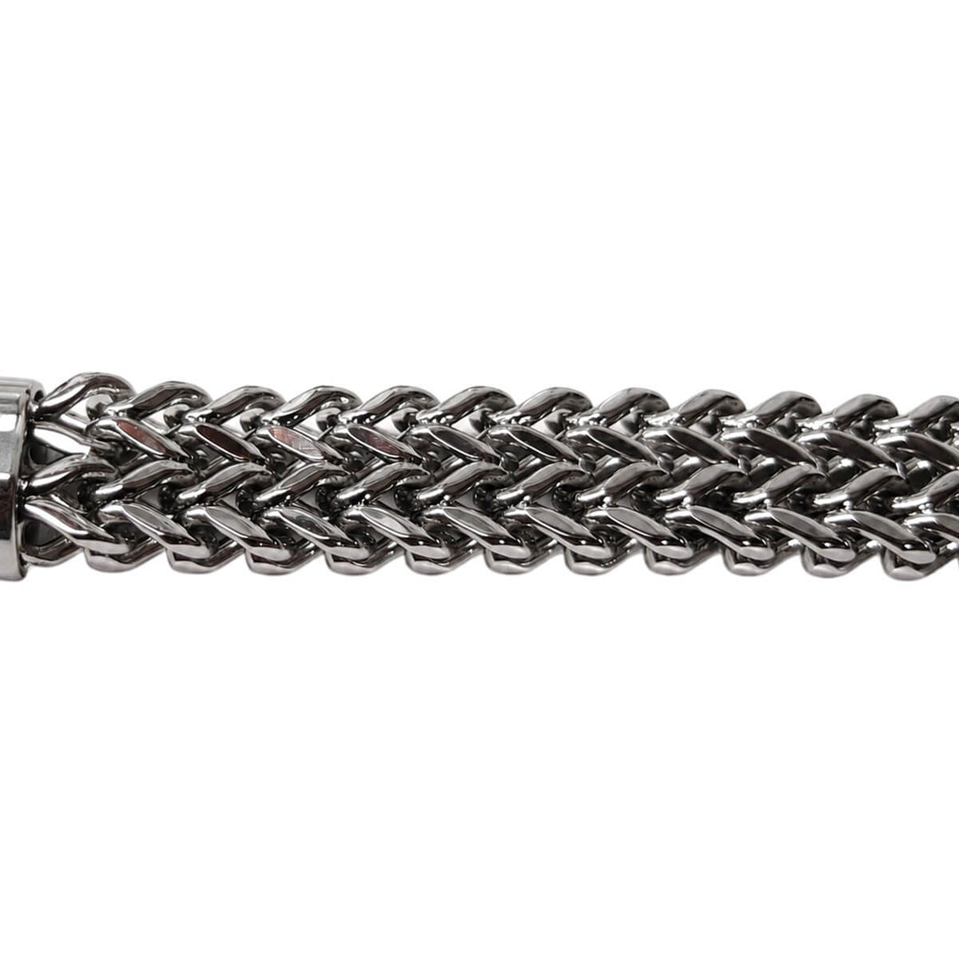 Breites Armband mit Foxtail-Kette, 1 cm (Edelstahl 316L)