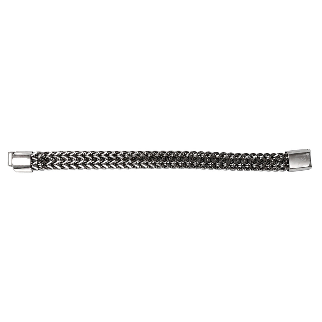 Breites Armband mit Foxtail-Kette, 1 cm (Edelstahl 316L)