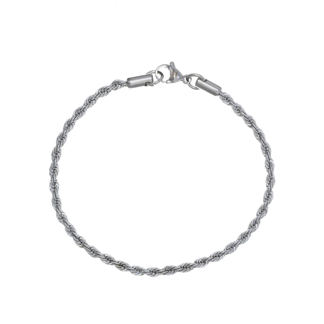 Rope chain bracelet cordell-chain 3mm 21,5cm (Steel 316L)